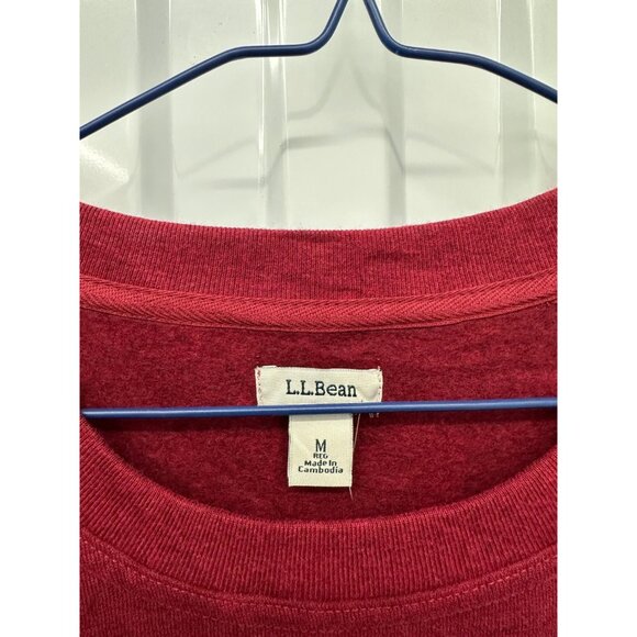 L.L. Bean Maroon Sweatshirt | Red Embroidered Logo Crewneck | Size Medium - Picture 4 of 4